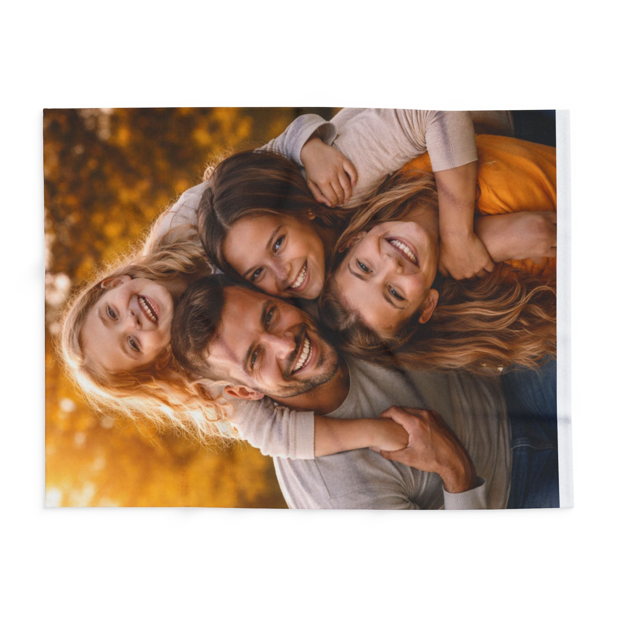 Personalized Photo Fleece Blanket — Custom Family Picture Throw