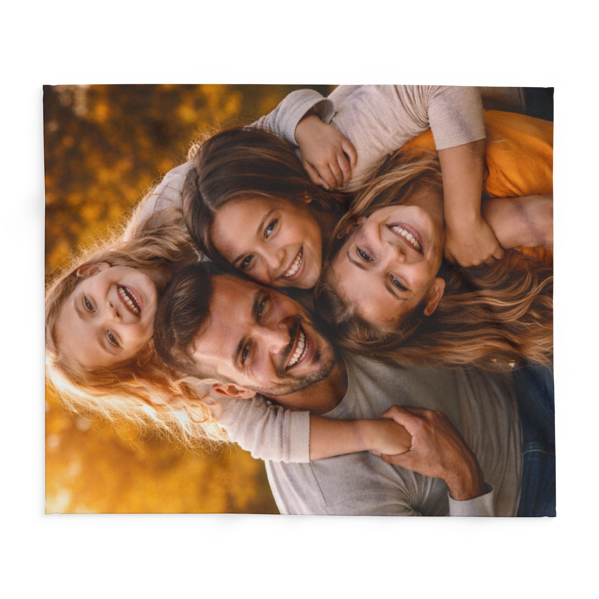 Personalized Photo Fleece Blanket — Custom Family Picture Throw