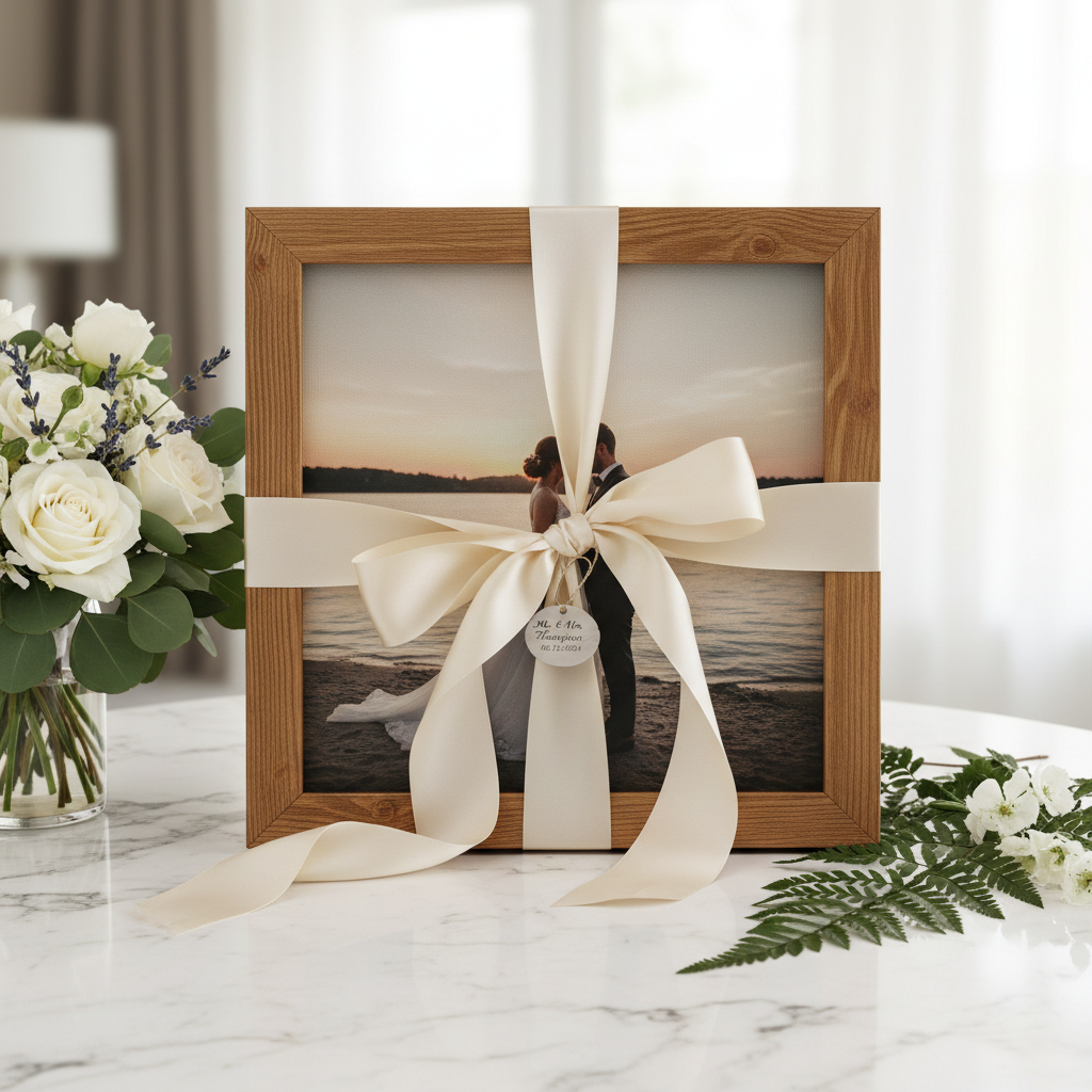 Framed canvas as a gift