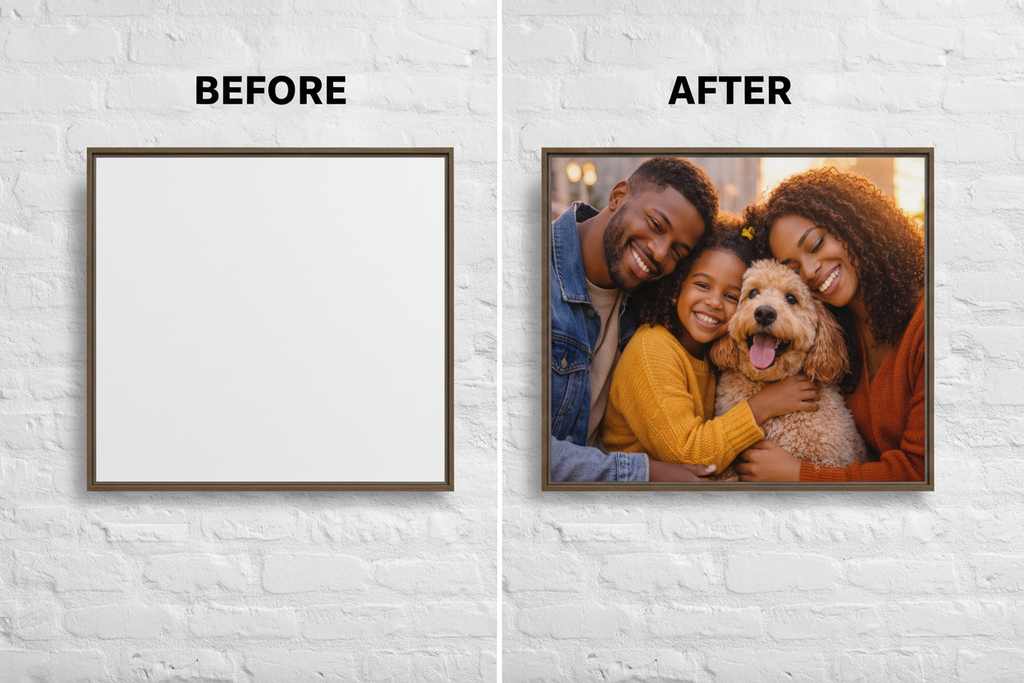 Framed Canvas Before & After