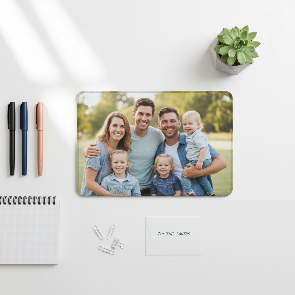 Mouse pad flat lay